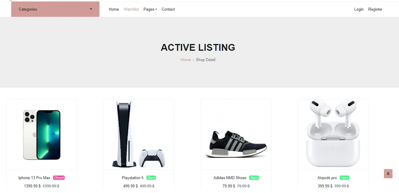 Ecommerce site project by Alexis Jiménez
